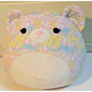 Squishmallows Michaela The Rainbow Leopard 10” Plush Very Clean